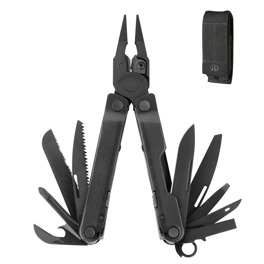 Leatherman Rebar Black Multi-Tool With Black MOLLE Sheath 1 Leatherman Rebar Black Multi-Tool With Black MOLLE Sheath