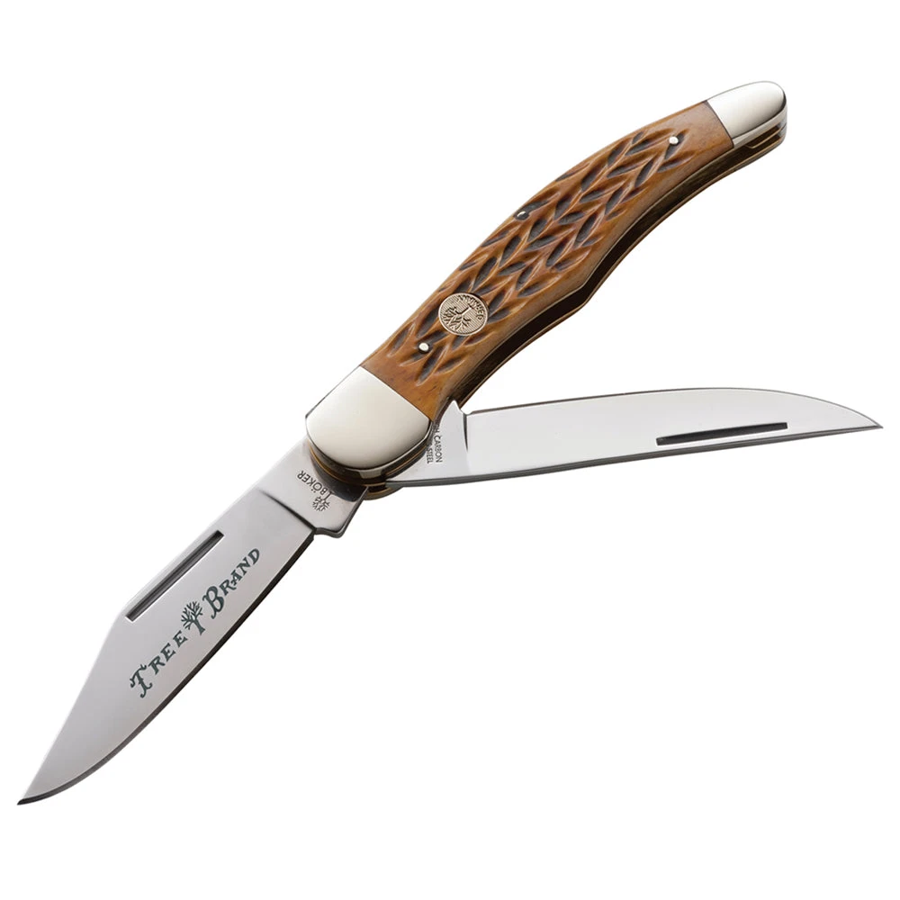 Boker Jigged Brown Bone TS Folding Hunter Knife 1 Boker Jigged Brown Bone TS Folding Hunter Knife