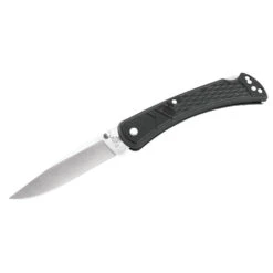 Buck Knives Buck 110 Slim Select Folding Hunter Knife -Peuget Knives Shop BU0110BKS1 Buck 110 Slim Select Black Angled View