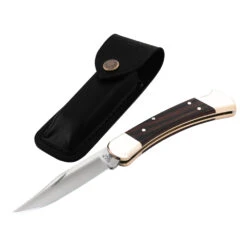 Buck Knives Buck 110 Folding Hunter Knife With Ebony Handle -Peuget Knives Shop BU0110BRS 6