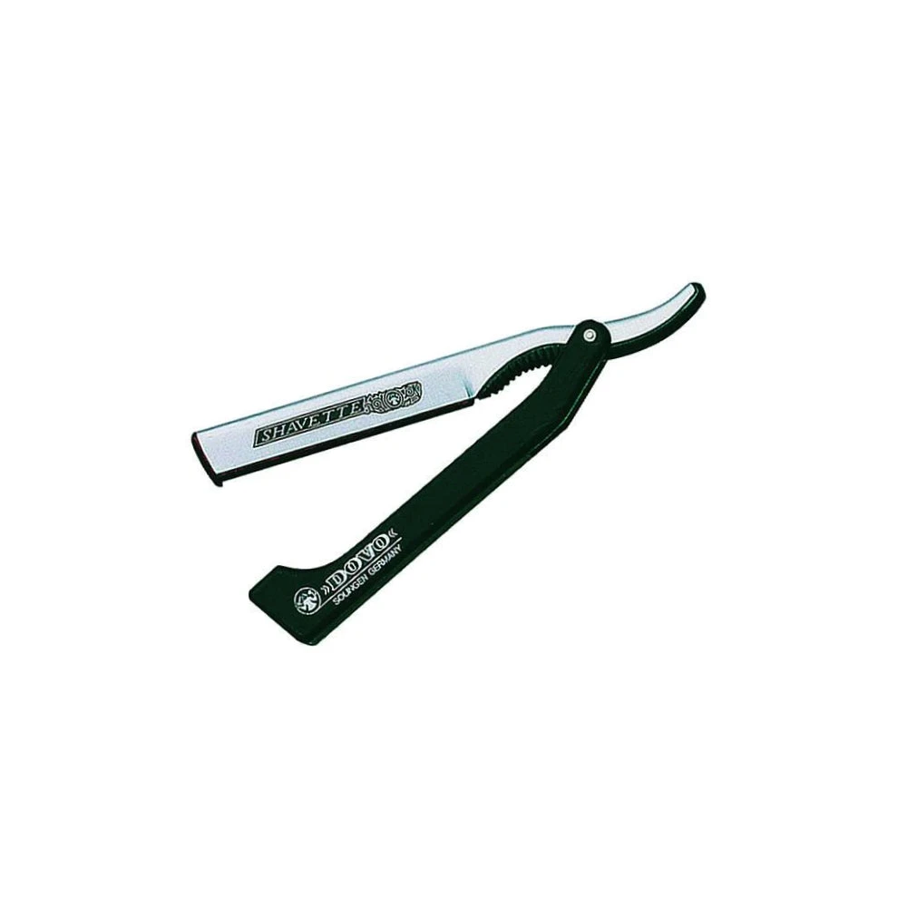Dovo Shavette, Silver With Black Handle 1 Dovo Shavette, Silver With Black Handle