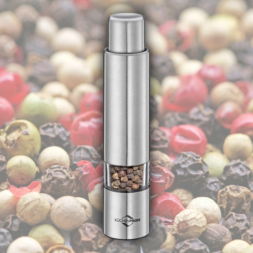 Kuchenprofi Stainless Steel Pepper Push Mill 2 Kuchenprofi Stainless Steel Pepper Push Mill - Image 2
