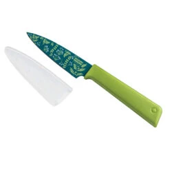 Kuhn Rikon Colori+ Patterns 4" Paring Knife -Peuget Knives Shop KR22769 Herb Garden Parer