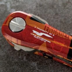 KeySmart Pro Star Trek The Next Generation Compact Key Holder With Tile Smart Location -Peuget Knives Shop KS411TRKJLP KeySmart Pro Star Trek Picard Closeup of Enterprise Image