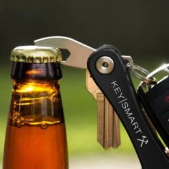 KeySmart Rugged Compact Key Holder -Peuget Knives Shop KS607BLK KeySmart Rugged Bottle Opener in Use