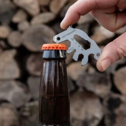 KeySmart AllTul Bear Keychain Multi-tool -Peuget Knives Shop KS824 SS BER Lifestyle BottleOpener WoodPile