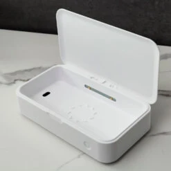 CleanTray UV Sterilization Tray By KeySmart -Peuget Knives Shop KS907 CleanTray Sterilization Case Fully Open empty