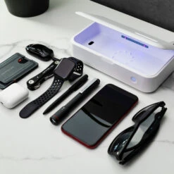 CleanTray UV Sterilization Tray By KeySmart -Peuget Knives Shop KS907 CleanTray Sterilization Case with Many Items to be Sterilized