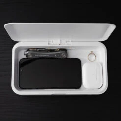 CleanTray UV Sterilization Tray By KeySmart -Peuget Knives Shop KS907 CleanTray Sterilization Case with Phone Keys and Ring