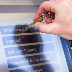 CleanKey Mini Brass Tool By KeySmart -Peuget Knives Shop KS908BRS KeySmart CleanKey Mini ATM