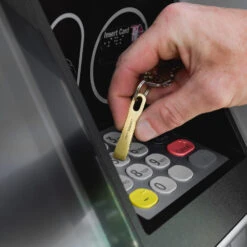 CleanKey Mini Brass Tool By KeySmart -Peuget Knives Shop KS908BRS KeySmart CleanKey Mini ATM Buttons