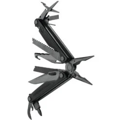 Leatherman Charge + Black Multi-Tool With Black MOLLE Sheath -Peuget Knives Shop LT832599 Charge Plus Black Fanned