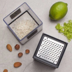 Microplane Cube Grater -Peuget Knives Shop MP34002 Microplane Cube Grater Grated Nuts Zested Lime