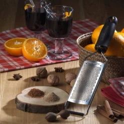 Microplane Gourmet Series Fine Grater, Black -Peuget Knives Shop MP45004 Microplane Gourmet Fine Grater