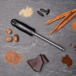 Microplane Premium Classic Spice Grater, Black -Peuget Knives Shop MP46016 Microplane Spice Grater Spices