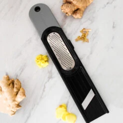 Microplane 3-in-1 Ginger Tool -Peuget Knives Shop MP48910 Microplane Ginger Tool with Ginger