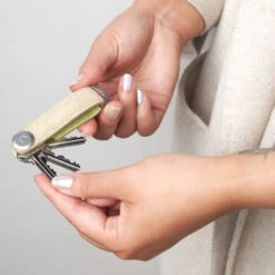 Star Wars Grogu Orbitkey Key Organizer -Peuget Knives Shop OrbitkeyGroguInHandWithKeys