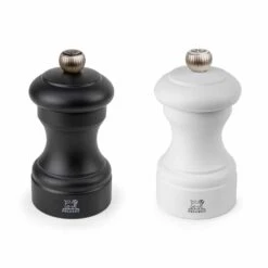 Peugeot Bistro 4" Black Pepper Mill And White Salt Mill Set