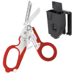 Leatherman Raptor Rescue Shears Multi-tool With Utility Holster -Peuget Knives Shop Raptor Red Open