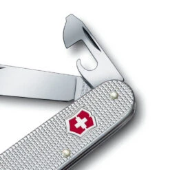 Victorinox Cadet Swiss Army Knife 10 Victorinox Cadet Swiss Army Knife -Peuget Knives Shop SA0260126 Cadet Silver Bottle Opener Detail