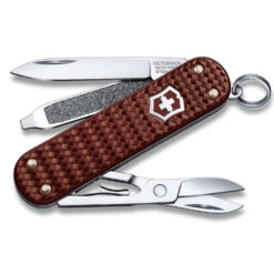 Victorinox Classic SD Precious Alox Swiss Army Knife -Peuget Knives Shop SA062214011G Classic SD Precious Alox Brown Open