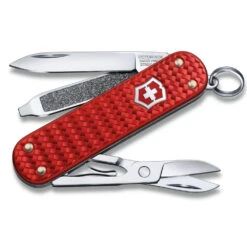 Victorinox Classic SD Precious Alox Swiss Army Knife -Peuget Knives Shop SA06221401G Classic SD Precious Alox Iconic Red