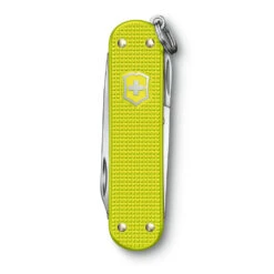 Victorinox Electric Yellow Classic SD Alox 2023 Limited Edition Swiss Army Knife -Peuget Knives Shop SA06221L23 Electric Yellow Alox 2023 Classic SD Closed