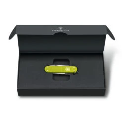 Victorinox Electric Yellow Classic SD Alox 2023 Limited Edition Swiss Army Knife -Peuget Knives Shop SA06221L23 Electric Yellow Alox 2023 Classic SD in Presentation Box