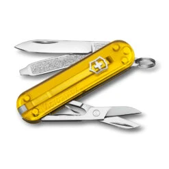 Victorinox Classic SD Swiss Army Knife, 2021 Translucent Colors -Peuget Knives Shop SA06223T81 Victorinox Classic SD Tuscan Sun