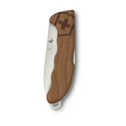 Victorinox Evoke Wood Lockblade Swiss Army Knife With Clip -Peuget Knives Shop SA09415D630 Victorinox Evolve Wood Closed Front View