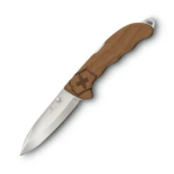 Victorinox Evoke Wood Lockblade Swiss Army Knife With Clip -Peuget Knives Shop SA09415D630 Victorinox Evolve Wood Fully Open