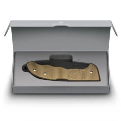 Victorinox Evoke BS Alox Lockblade Swiss Army Knife With Clip -Peuget Knives Shop SA09415DS249 Victorinox Evoke Gold Black in Box