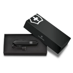 Victorinox Onyx Black Spartan Swiss Army Knife -Peuget Knives Shop SA1360331P Onyx Black Spartan in Presentation Box