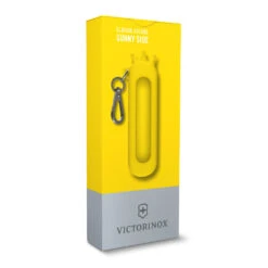 Victorinox Classic SD Silicone Case -Peuget Knives Shop SA40450 Victorinox Classic Colors Silicone Case Sunny Side Crown Packaged