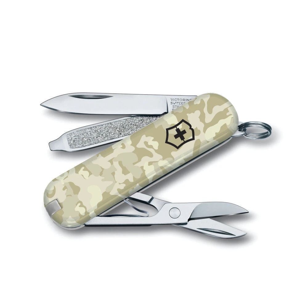 Victorinox Wounded Warrior Project Tan Camo Classic SD Swiss Army Knife 3 Victorinox Wounded Warrior Project Tan Camo Classic SD Swiss Army Knife - Image 3