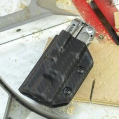 Clip & Carry Kydex Sheath For The Leatherman FREE P4 -Peuget Knives Shop SGLP2CFBLK On Workbench x1000 e970031e 0c0f 44c0 816e c9ce350caf68