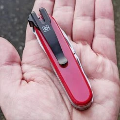 SwissQlip Swiss Army Knife Pocket Clip -Peuget Knives Shop SGSQLIP91CHR In Hand x1000 24ca8073 5a1c 4461 8062 4a4b17e0ba27