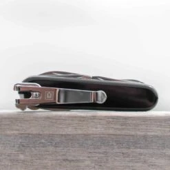 SwissQlip Swiss Army Knife Pocket Clip -Peuget Knives Shop SGSQLIP91CHR On Black Knife x1000 0c8fa8ee 61fa 4ea7 a965 146692edfd06