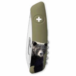 Swiza Wildlife TT03 Swiss Tick Tool Pocket Knife, Brown Bear -Peuget Knives Shop SZ0070.W002 Closed x1000 693743b1 ed12 46d4 bd92 cd97a780db02