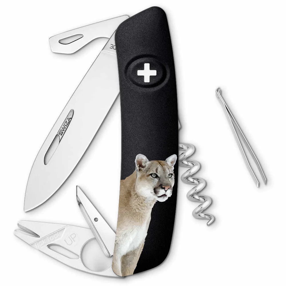 Swiza Wildlife TT03 Swiss Tick Tool Pocket Knife, Puma 1 Swiza Wildlife TT03 Swiss Tick Tool Pocket Knife, Puma