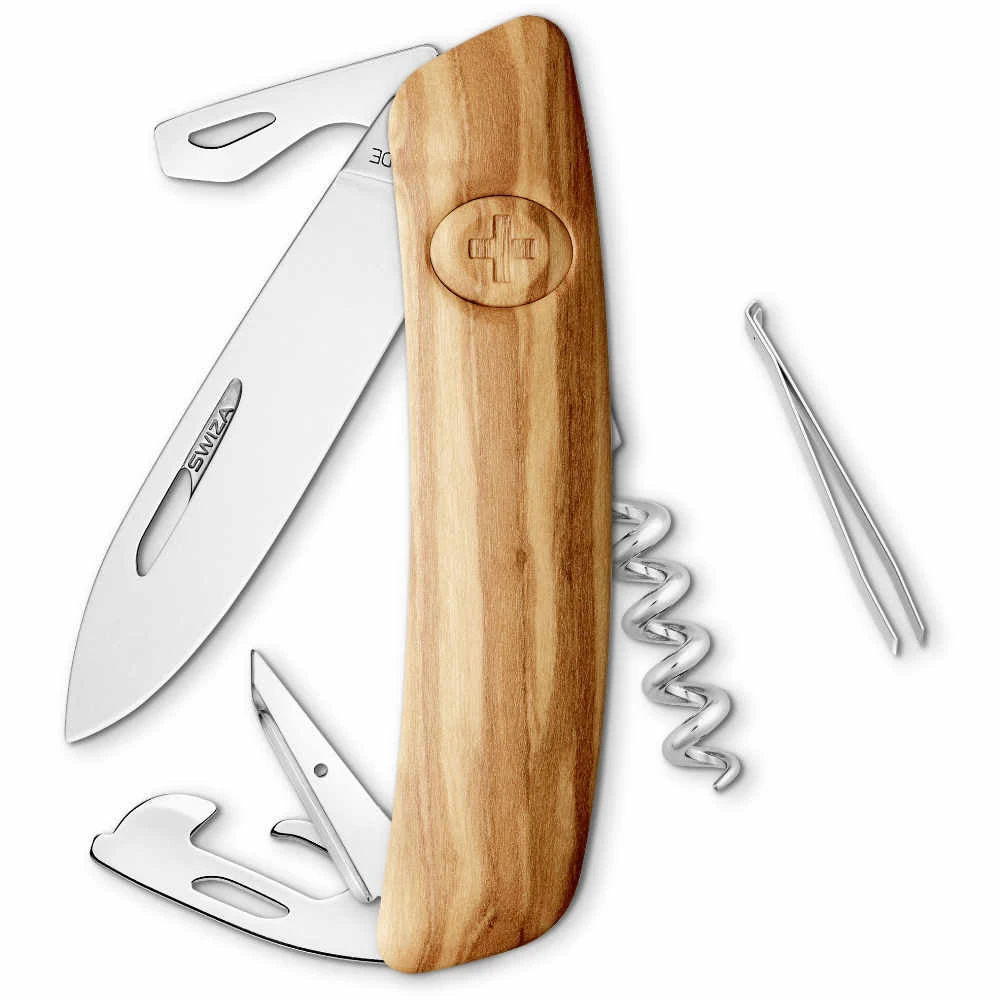 Swiza D03 Olive Wood Swiss Pocket Knife 1 Swiza D03 Olive Wood Swiss Pocket Knife