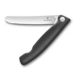 Swiss Classic 4.3" Foldable Paring Knife By Victorinox -Peuget Knives Shop VF67803F Black Folding Parer