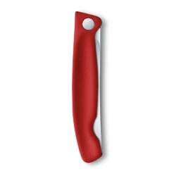 Swiss Classic 4.3" Foldable Serrated Paring Knife By Victorinox -Peuget Knives Shop VF67831F Foldable Serrated Parer Red Folded