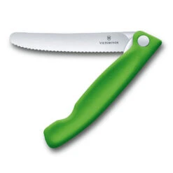 Swiss Classic 4.3" Foldable Serrated Paring Knife By Victorinox -Peuget Knives Shop VF67836F4 Foldable Serrated Parer Green