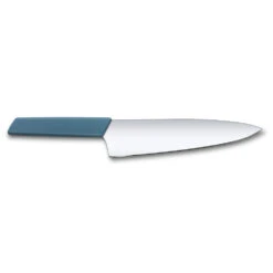 Swiss Modern Colors 8" Chef's Knife In Cornflower Blue By Victorinox -Peuget Knives Shop VF69016202 Swiss Modern Chef Knife Back