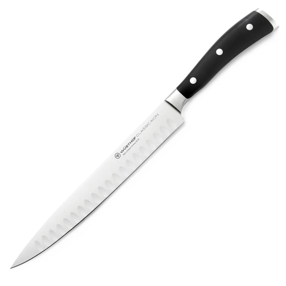 Wusthof Classic Ikon 9" Hollow Edge Carving Knife 1 Wusthof Classic Ikon 9" Hollow Edge Carving Knife