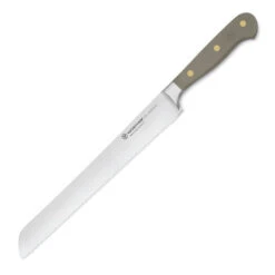 Wusthof Classic Colors 9" Double-Serrated Bread Knife -Peuget Knives Shop WU1061706123 Wusthof Classic Colors 9 inch Bread Knife Velvet Oyster