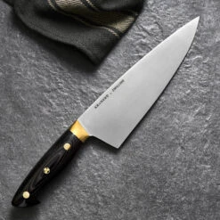 Kramer 8" Carbon Steel 2.0 Chef's Knife By Zwilling -Peuget Knives Shop ZHK36701203 LS 01