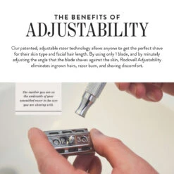 Rockwell 6S Fully Adjustable Safety Razor, Matte Stainless Steel -Peuget Knives Shop benefits of adjustability