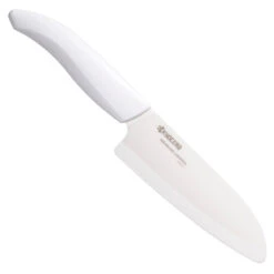 Kyocera Revolution 5.5" Ceramic Santoku Knife -Peuget Knives Shop kcfk140whwhx750